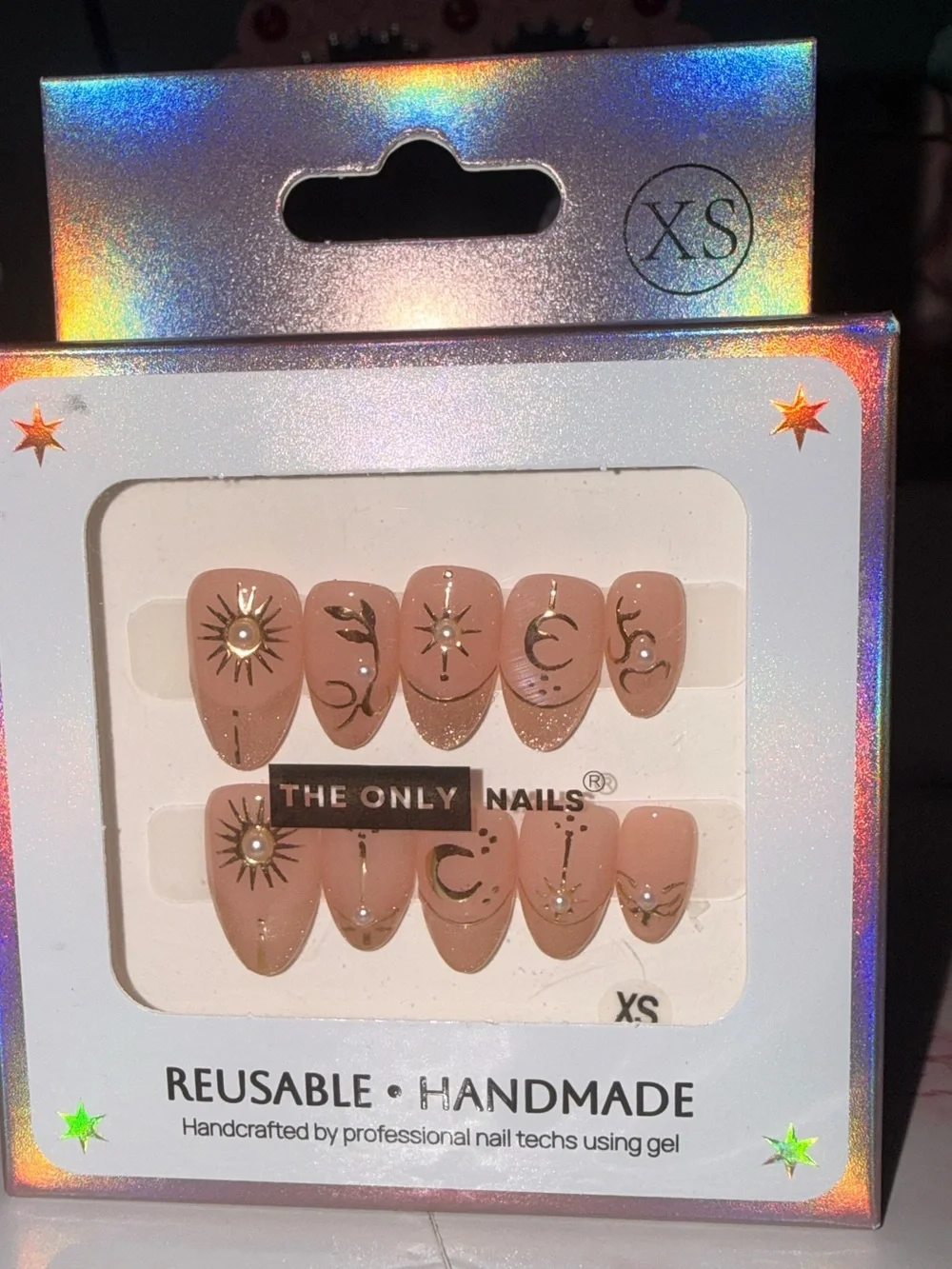 The Only Nails Reusable Handmade Nude Sun & Moon Gel Press-On Set